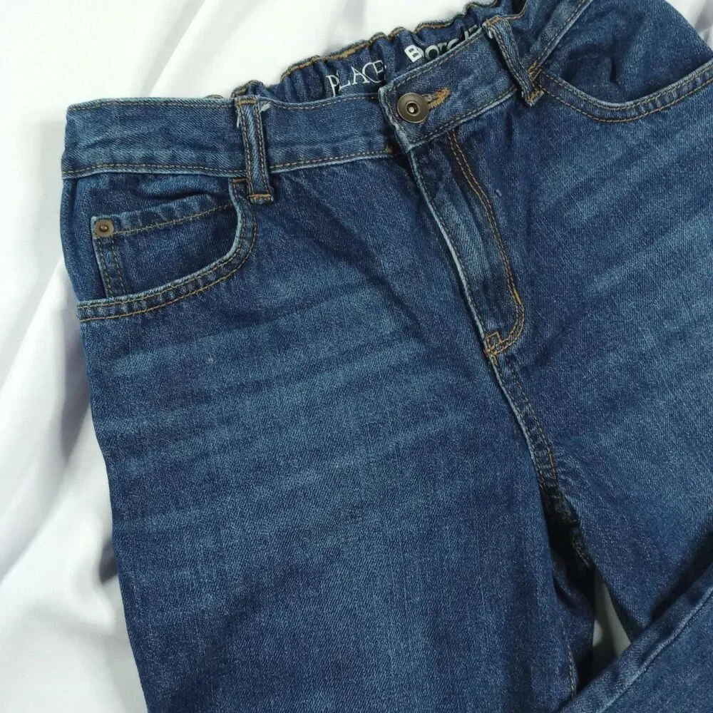 The Children's Place Bootcut Jeans Adjustable Waist Cotton Denim Pants Boys 14